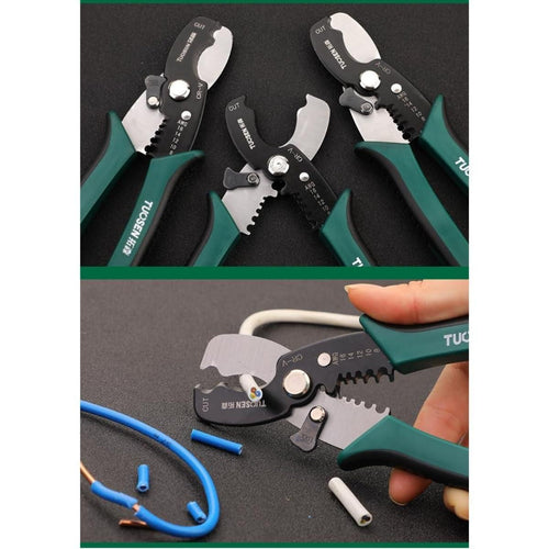 8" Wire Strippers Crimpers Cutter Pliers Multi-Function Hand Tool